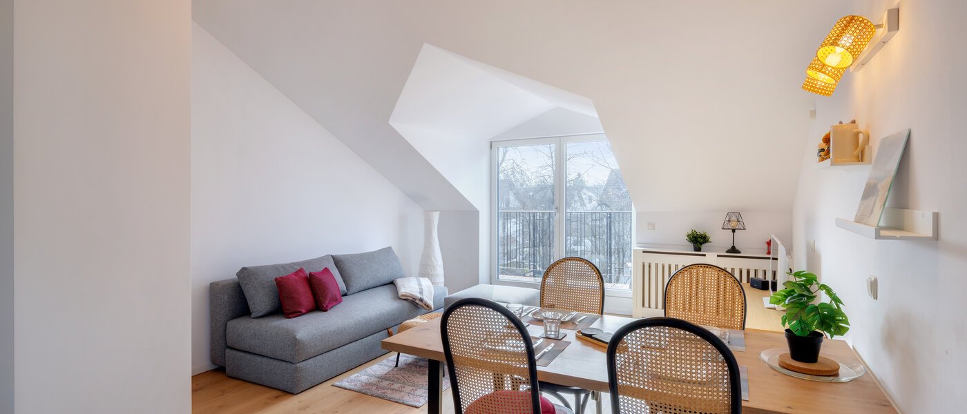 мансардная квартира Gröbenzell 01 жилое пространство 14746