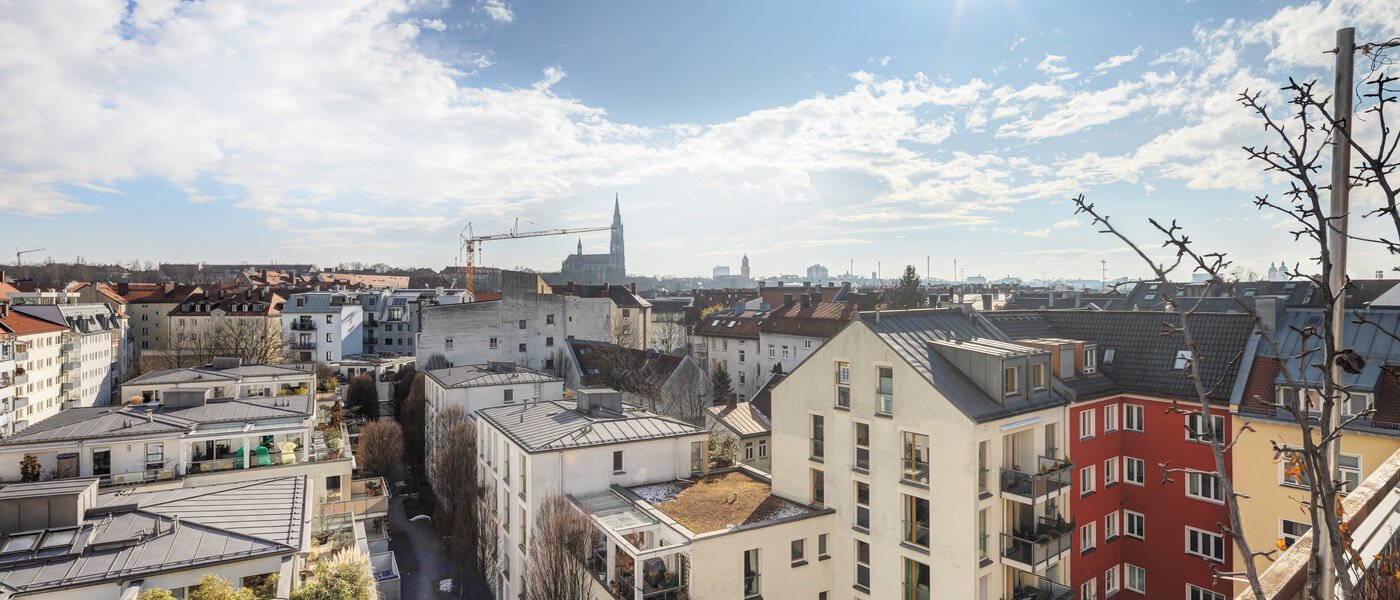 мансардная квартира München Haidhausen 01 вид из окна 14748