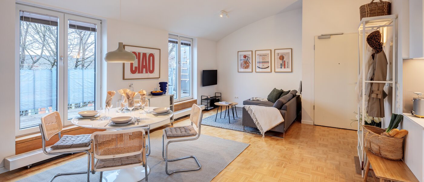 мансардная квартира München Maxvorstadt 04 жилое пространство 14758