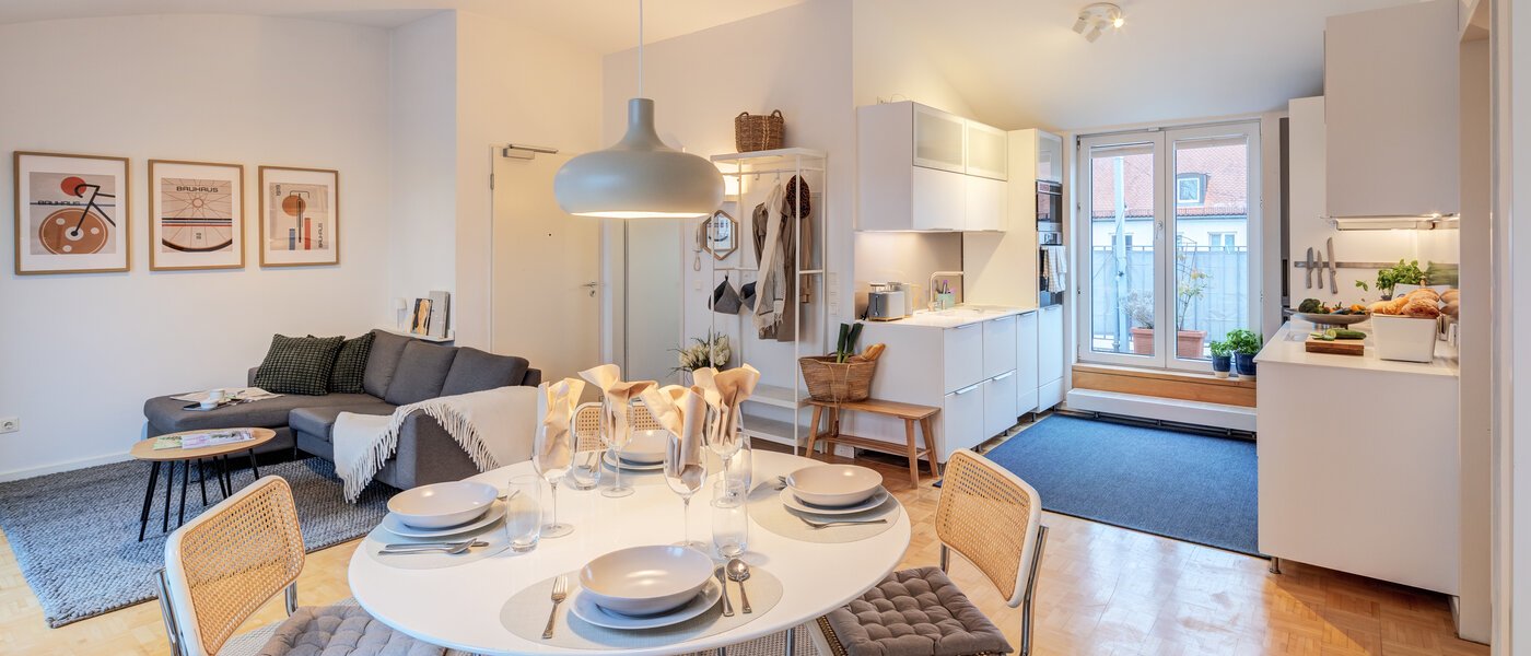 мансардная квартира München Maxvorstadt 05 жилое пространство 14758