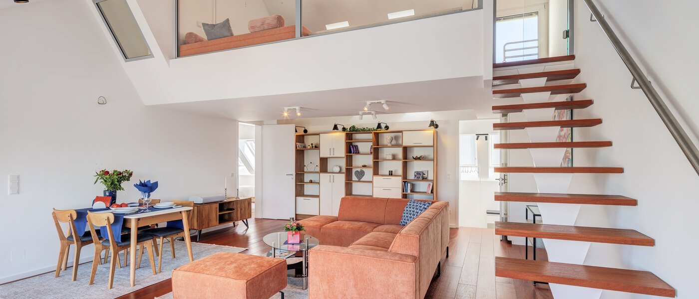 двухэтажная квартира-галерея München Maxvorstadt 04 жилое пространство 14785