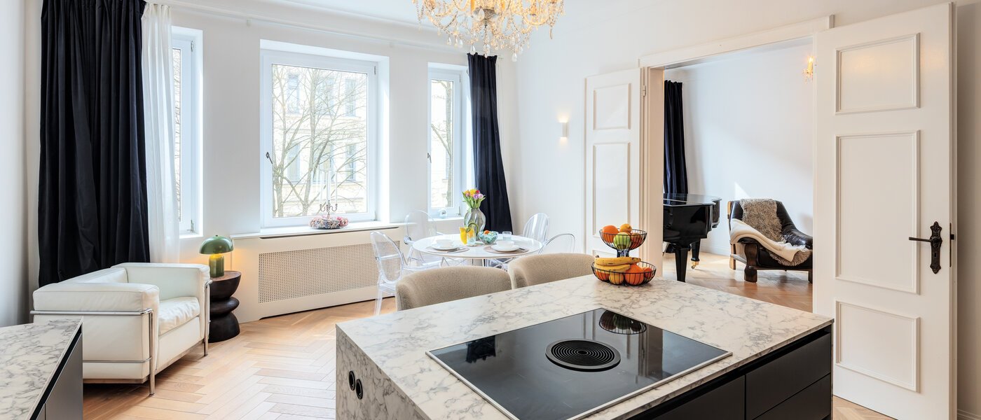 квартира München Schwabing-West (rund um den Hohenzollernplatz) 04 кухня 14795