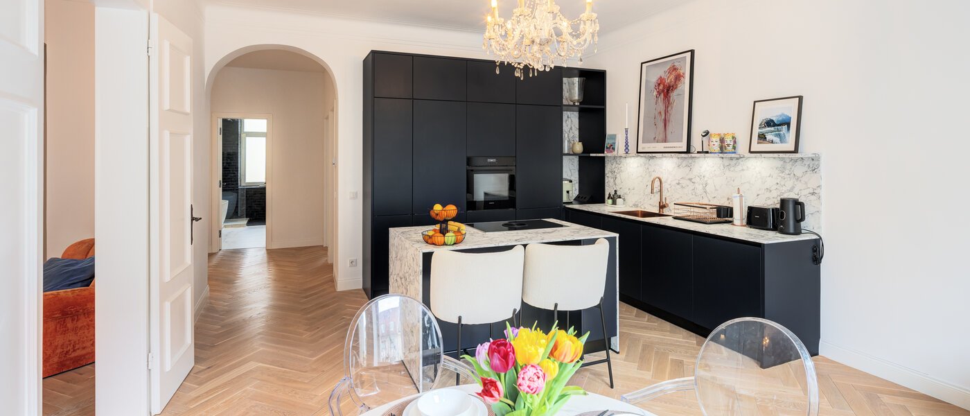 квартира München Schwabing-West (rund um den Hohenzollernplatz) 06 кухня 14795