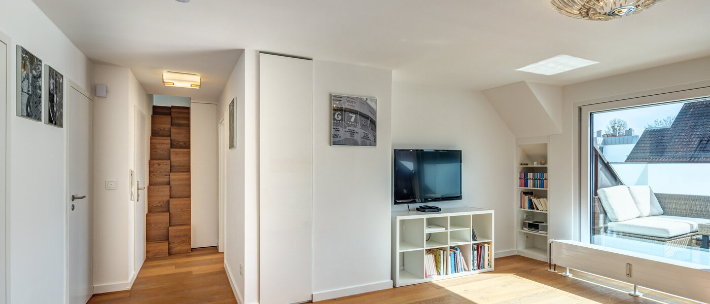 мансардная квартира München Moosach 04 жилое пространство 14797