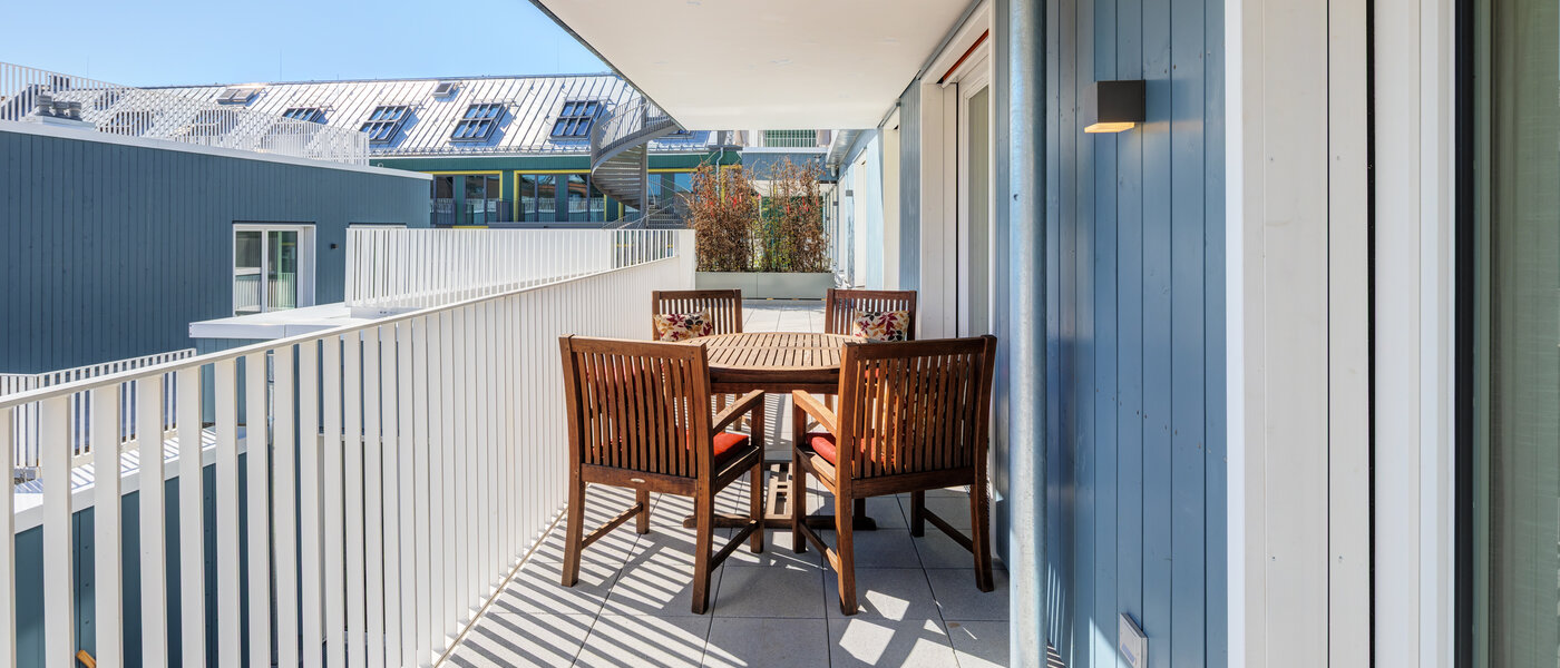 квартира München Neuhausen 04 терраса с крышей 14804