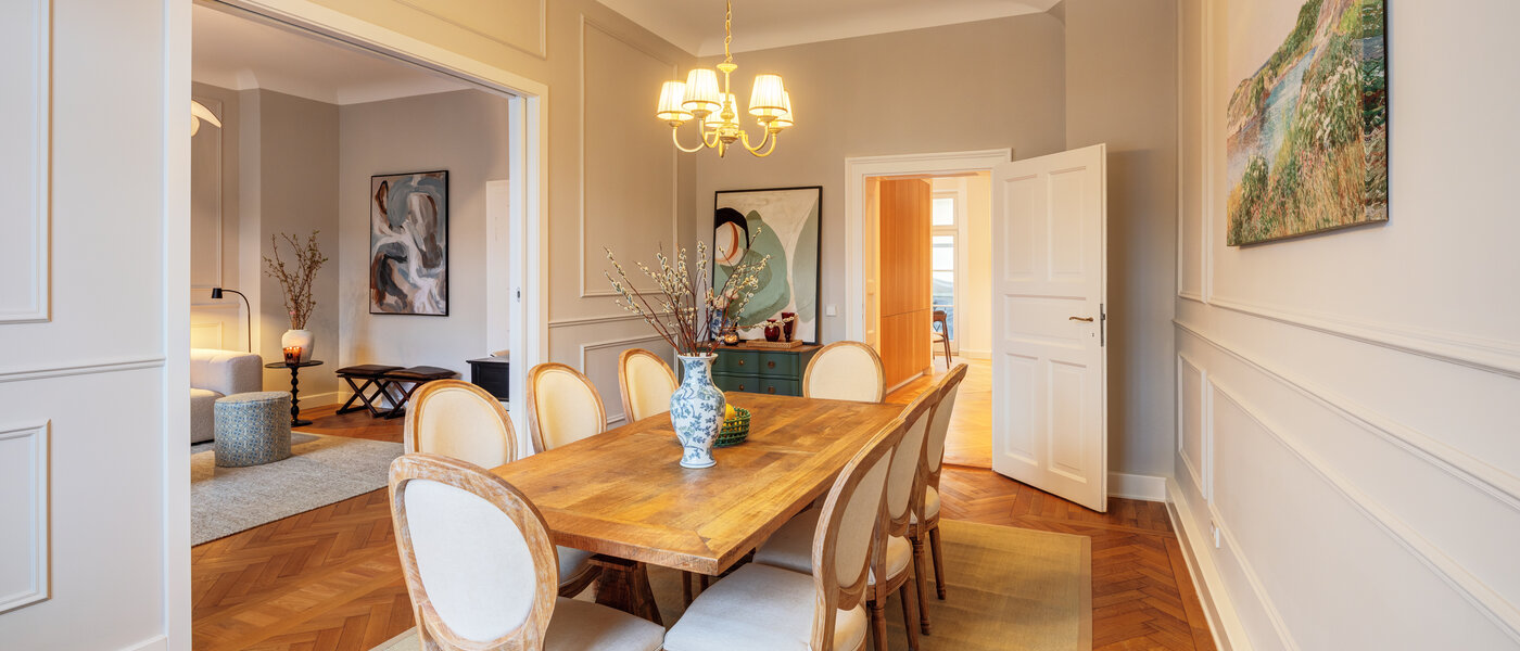 квартира München Altbogenhausen 01 обеденный зал 14814