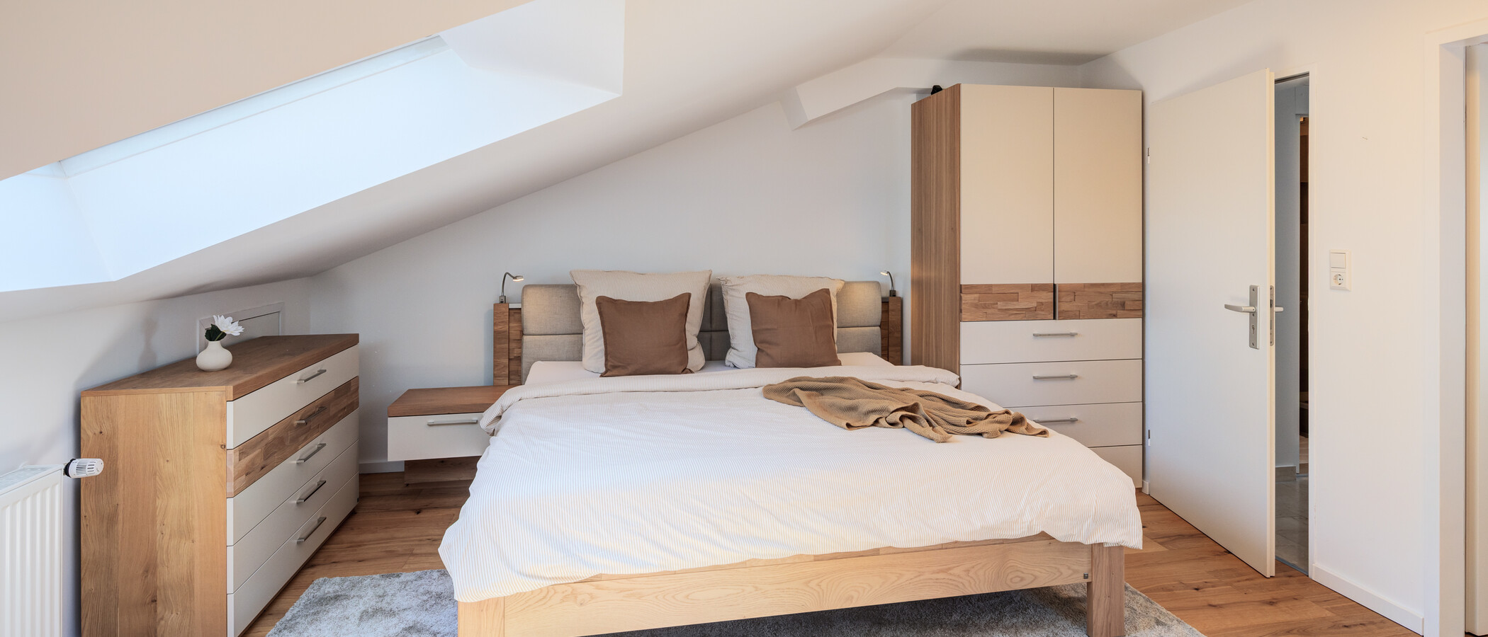 двухэтажная квартира München Waldtrudering 02 1-я спальная комната 14825