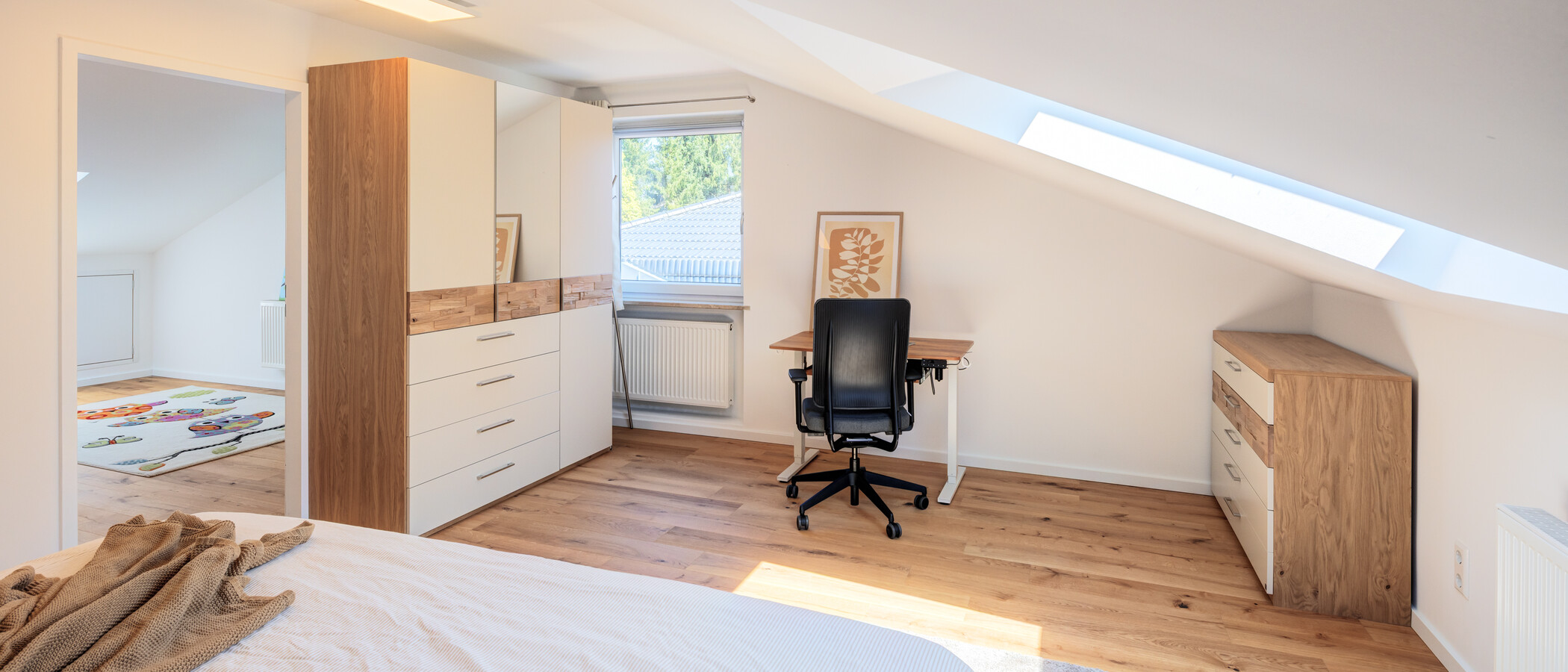 двухэтажная квартира München Waldtrudering 04 1-я спальная комната 14825