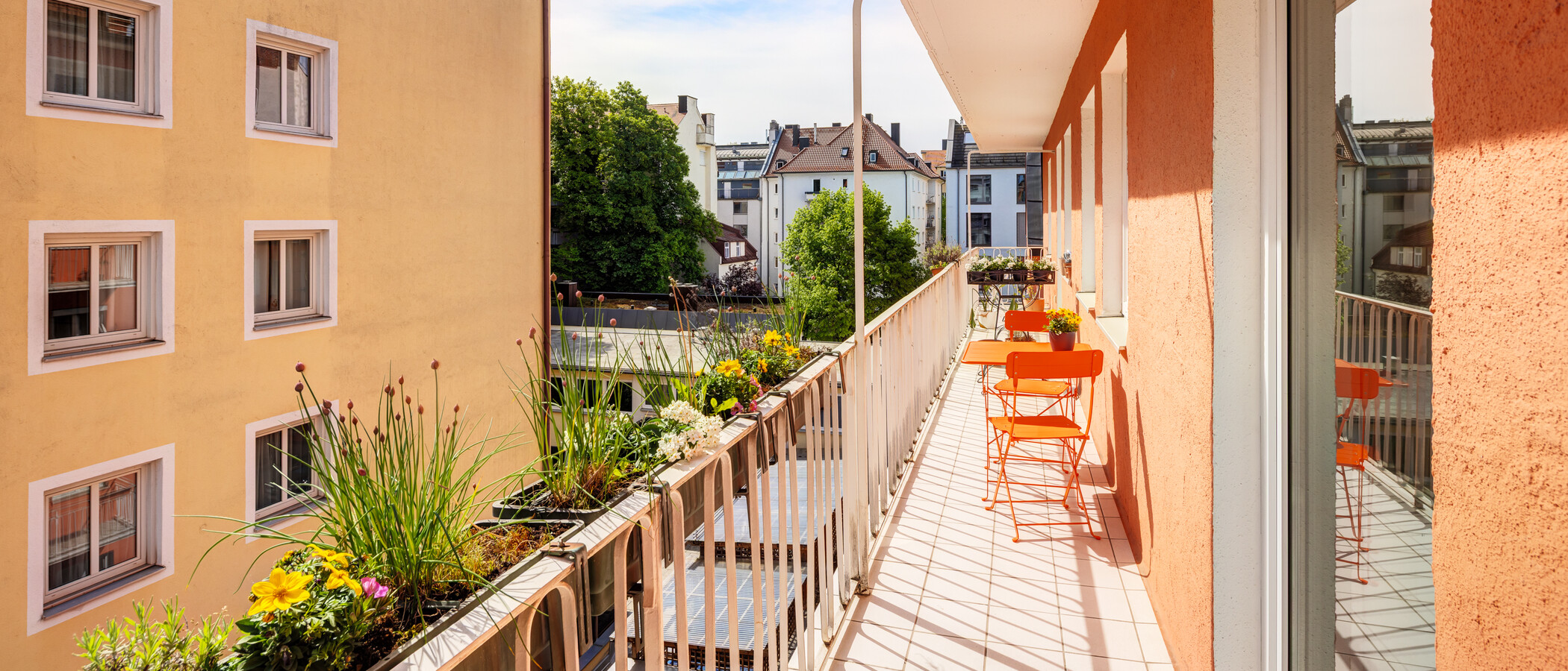 квартира München Schwabing (links der Leopoldstraße) 02 балкон 14839