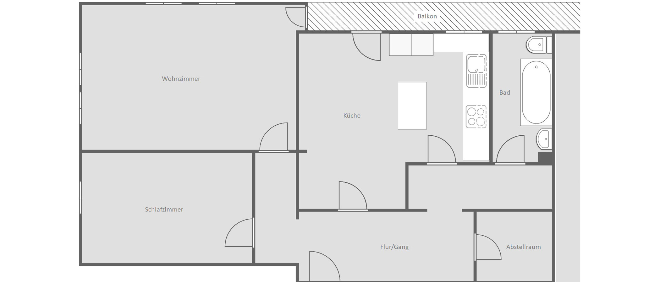квартира München Schwabing (links der Leopoldstraße) 01 план этажа 14839