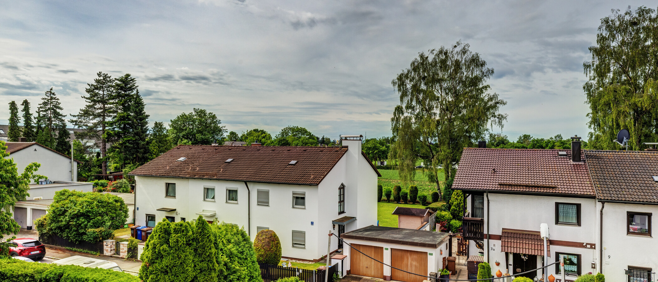 мансардная квартира München Trudering 01 вид из окна 14876
