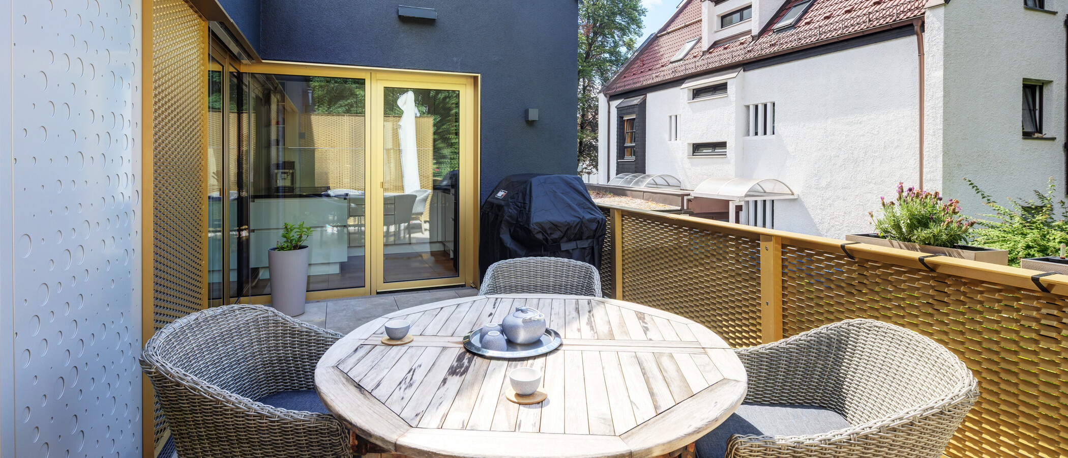 квартира München Solln 02 терраса с крышей 14884