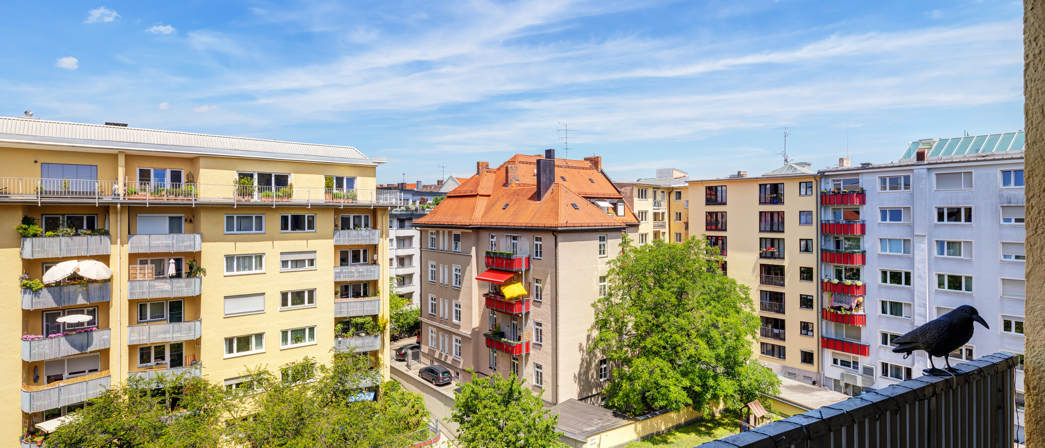 квартира München Schwabing-West (rund um den Hohenzollernplatz) 03 вид из окна 14895