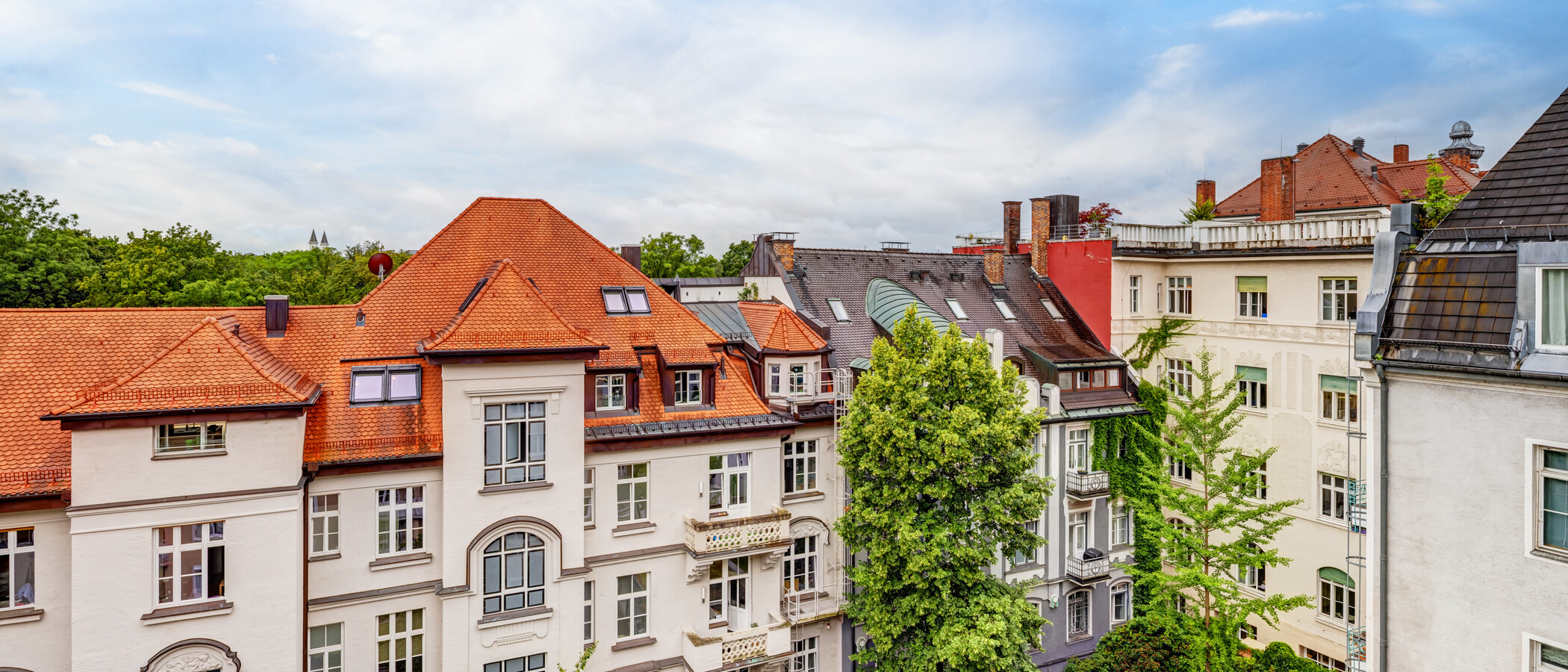 двухэтажная квартира München Schwabing 02 вид из окна 14908