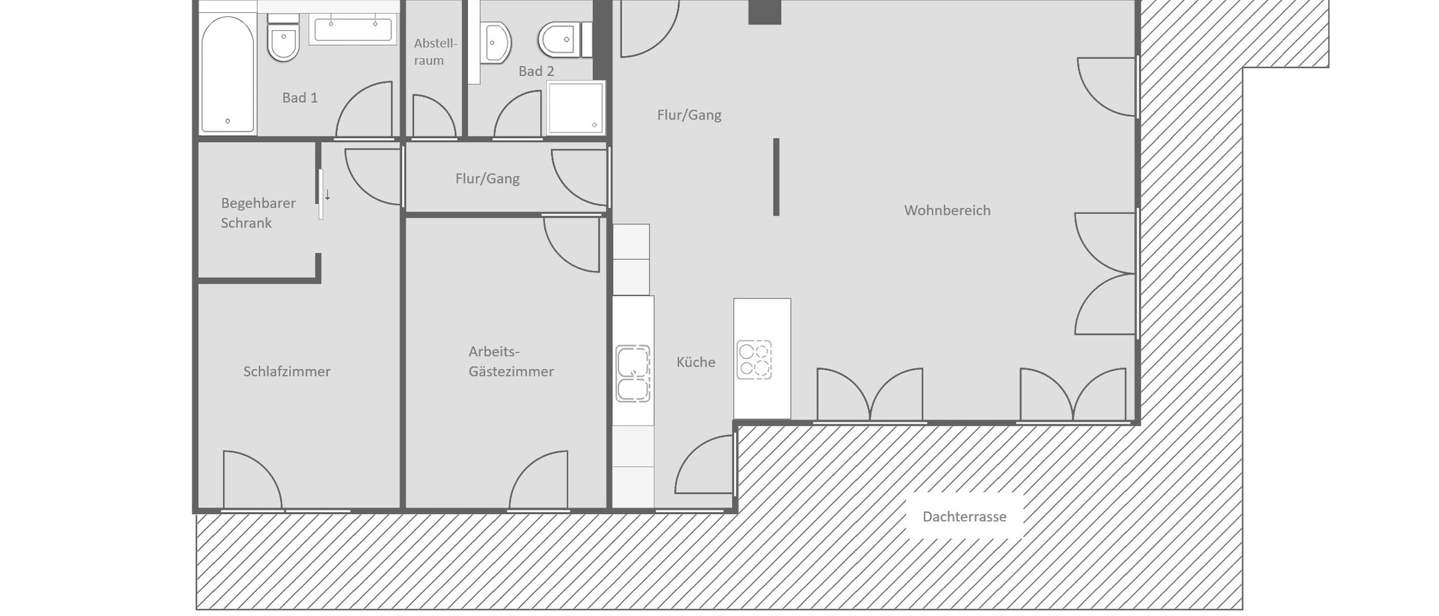 мансардная квартира München Menterschwaige 01 план этажа 14914