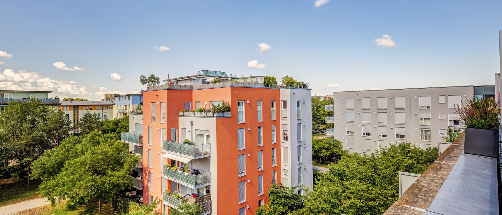 квартира München Parkstadt Schwabing 02 вид из окна 14918