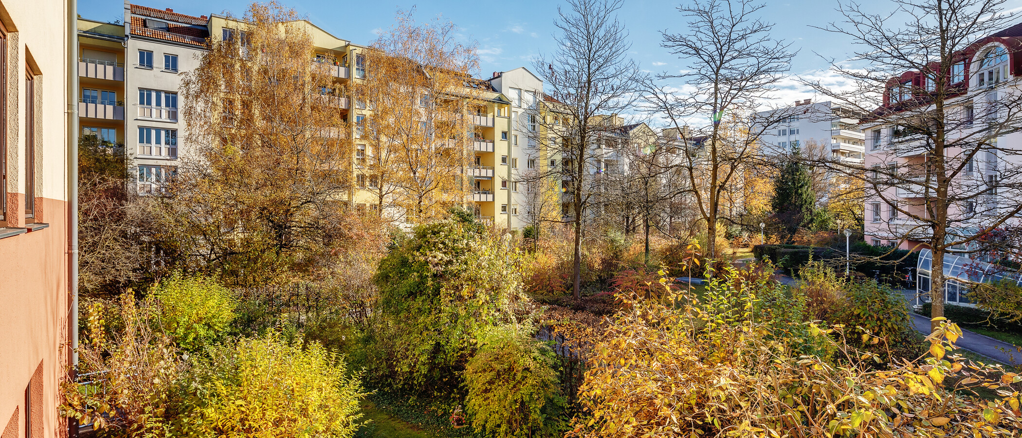 квартира München Schwabing-Nord (zw. Belgrad- & Leopoldstraße) 01 вид из окна 1494