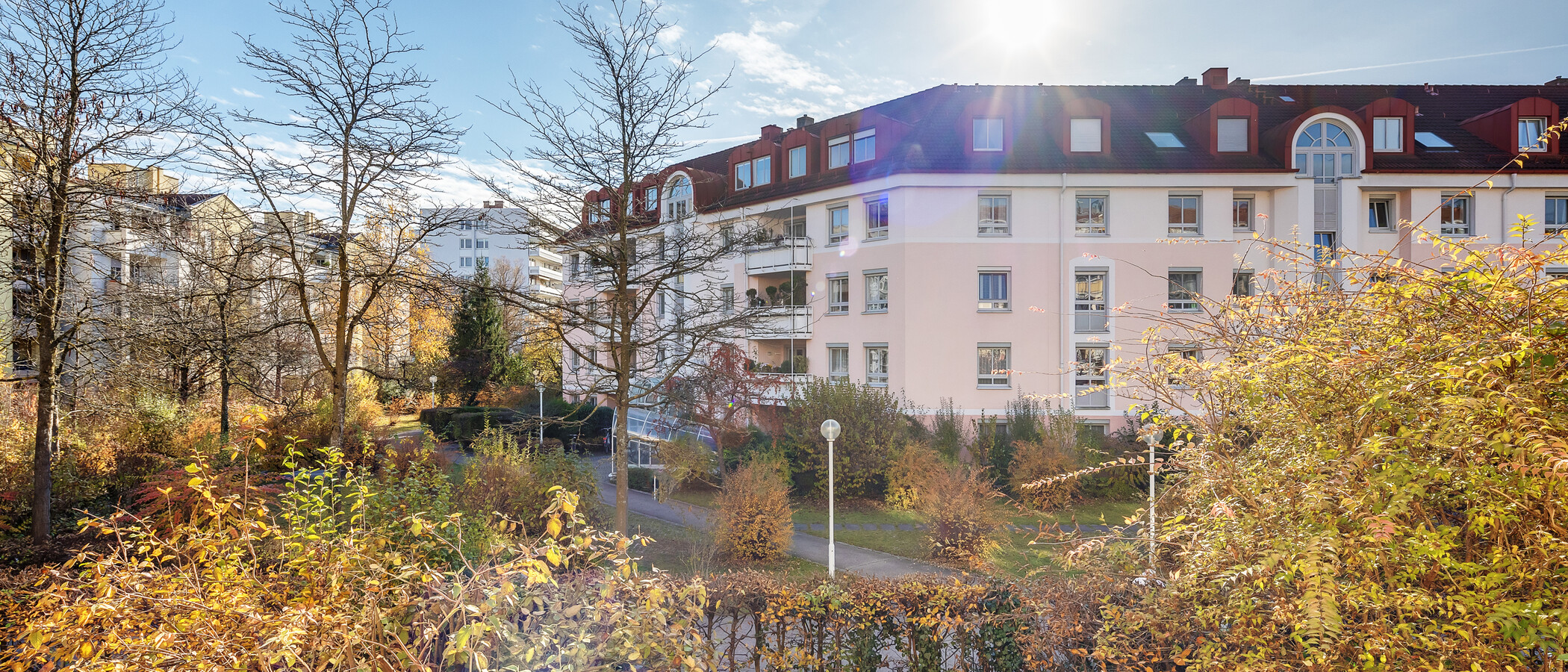 квартира München Schwabing-Nord (zw. Belgrad- & Leopoldstraße) 02 вид из окна 1494