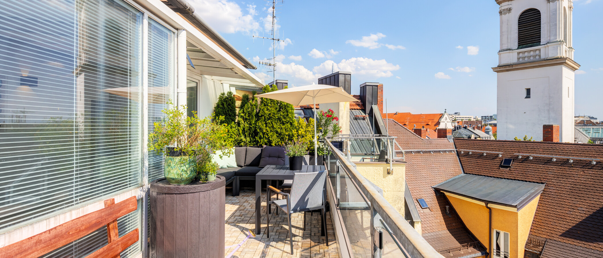 двухэтажная квартира München Haidhausen 02 терраса с крышей 14963