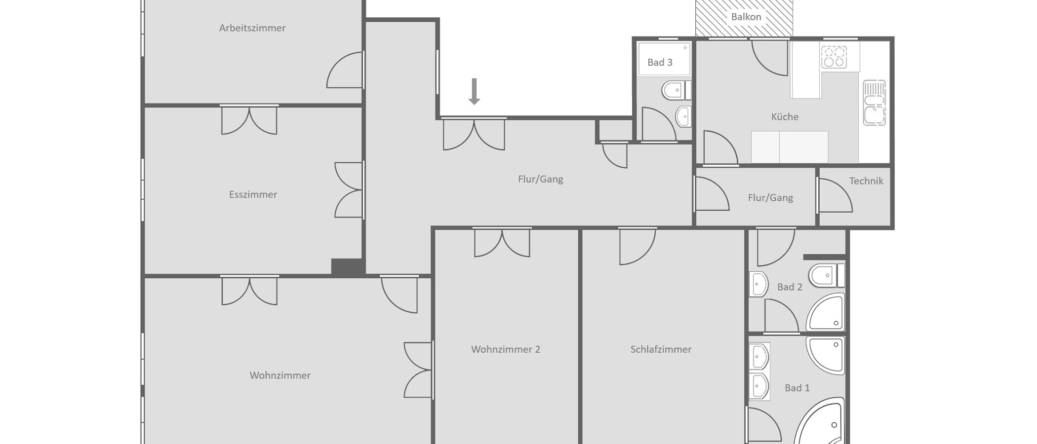 квартира München Altbogenhausen 01 план этажа 14997