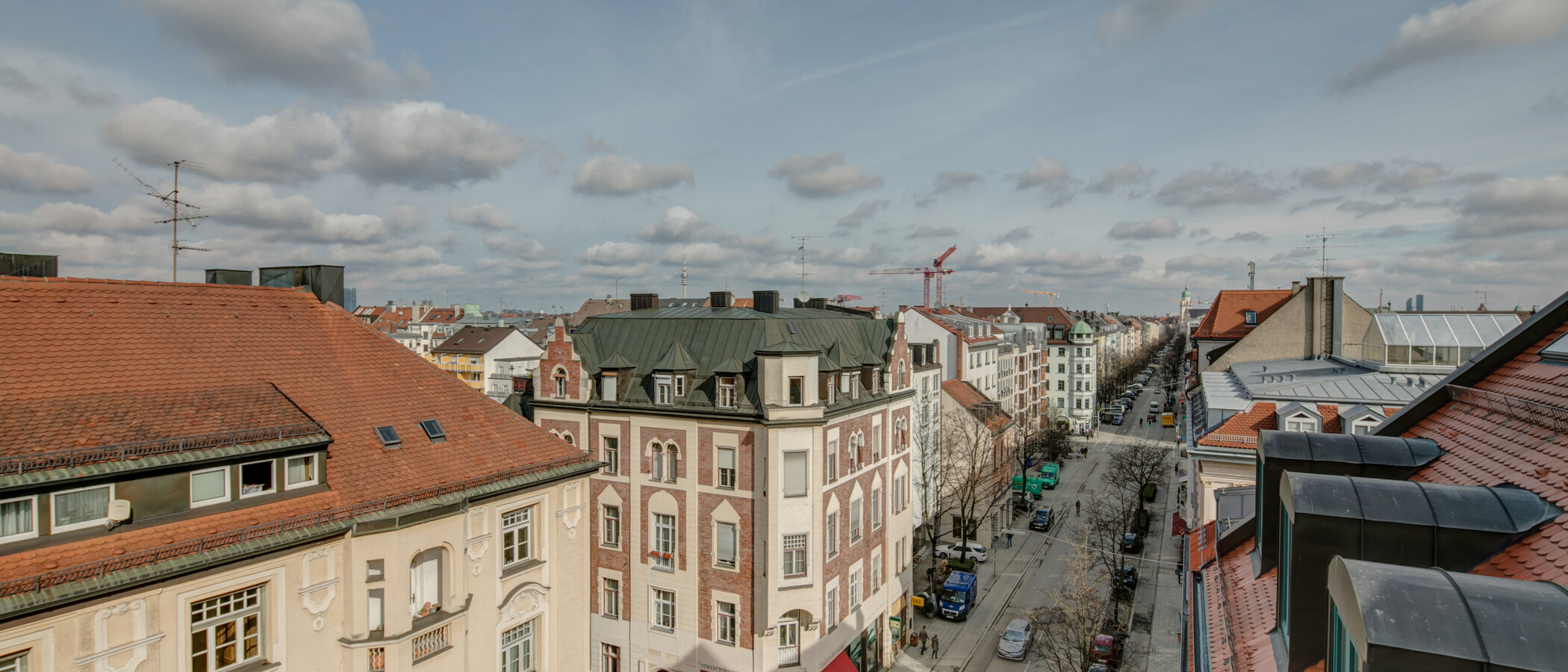 мансардная квартира München Maxvorstadt - Westen 04 вид из окна 1607