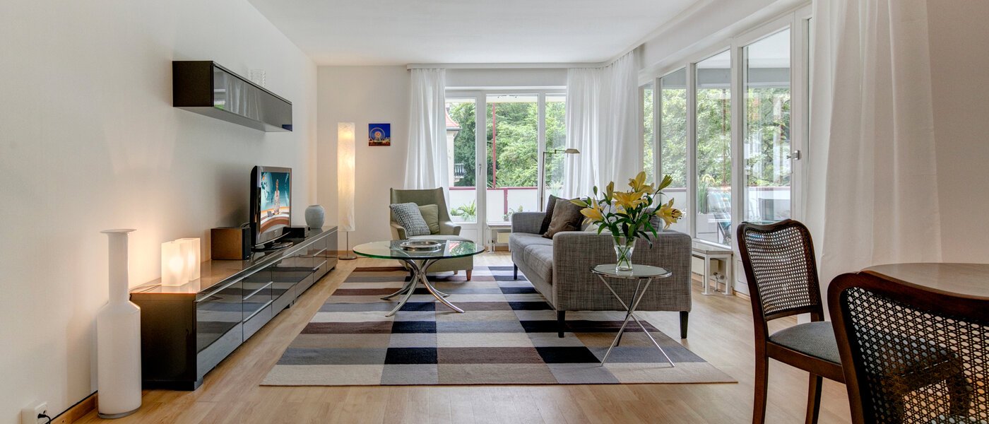 квартира München Altbogenhausen 02 гостиная 1627