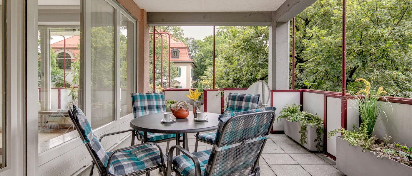 квартира München Altbogenhausen 02 балкон 1627