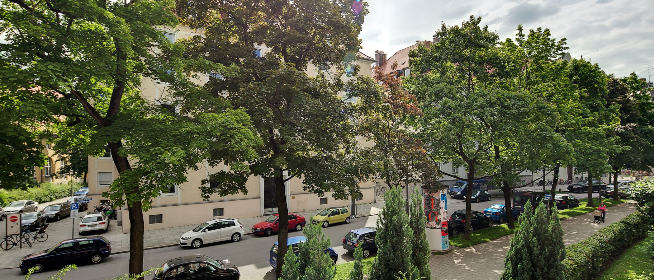 квартира München Schwabing (links der Leopoldstraße) 02 вид из окна 1680