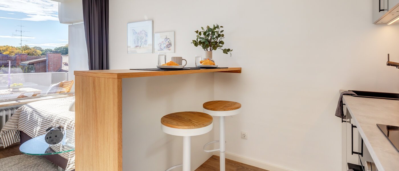 квартира München Schwabing-Nord (zw. Leopoldstraße & Englischen Garten) 03 кухня 2242