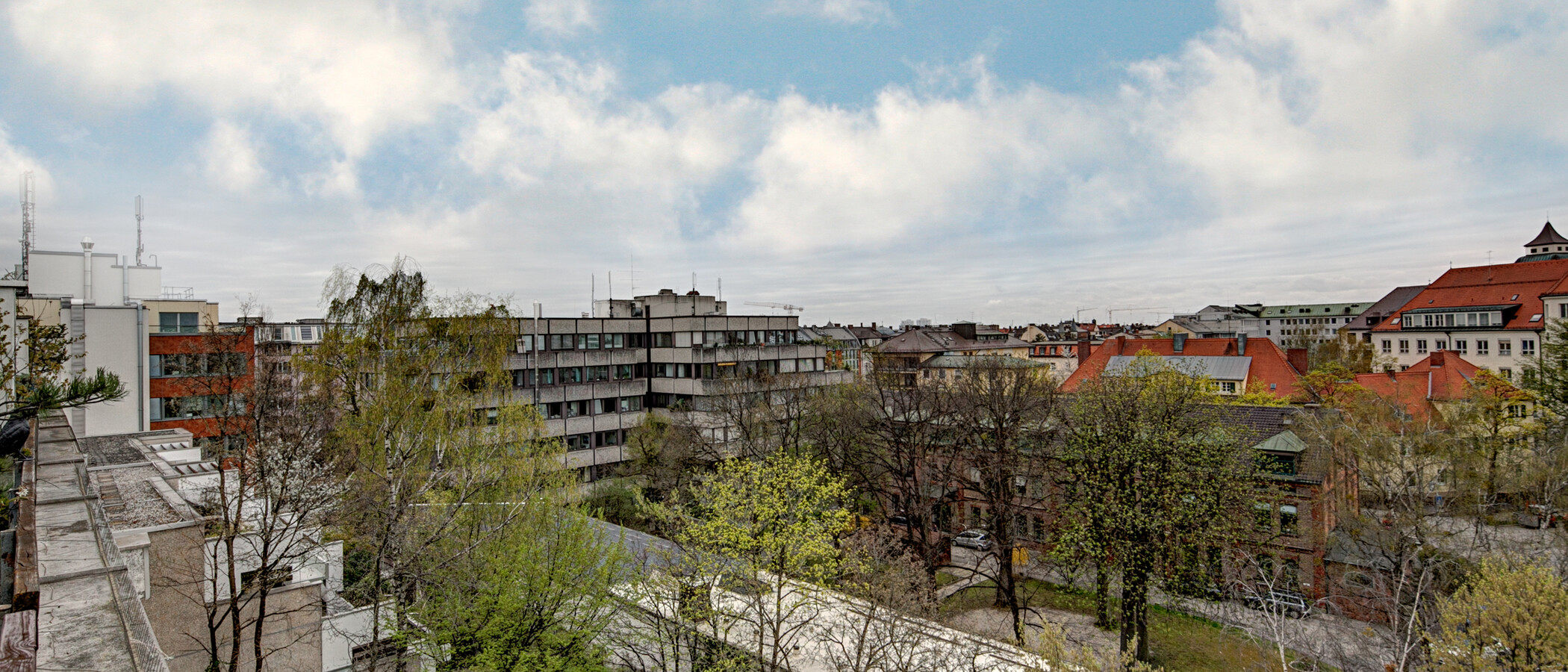 мансардная квартира München Maxvorstadt 02 вид из окна 255