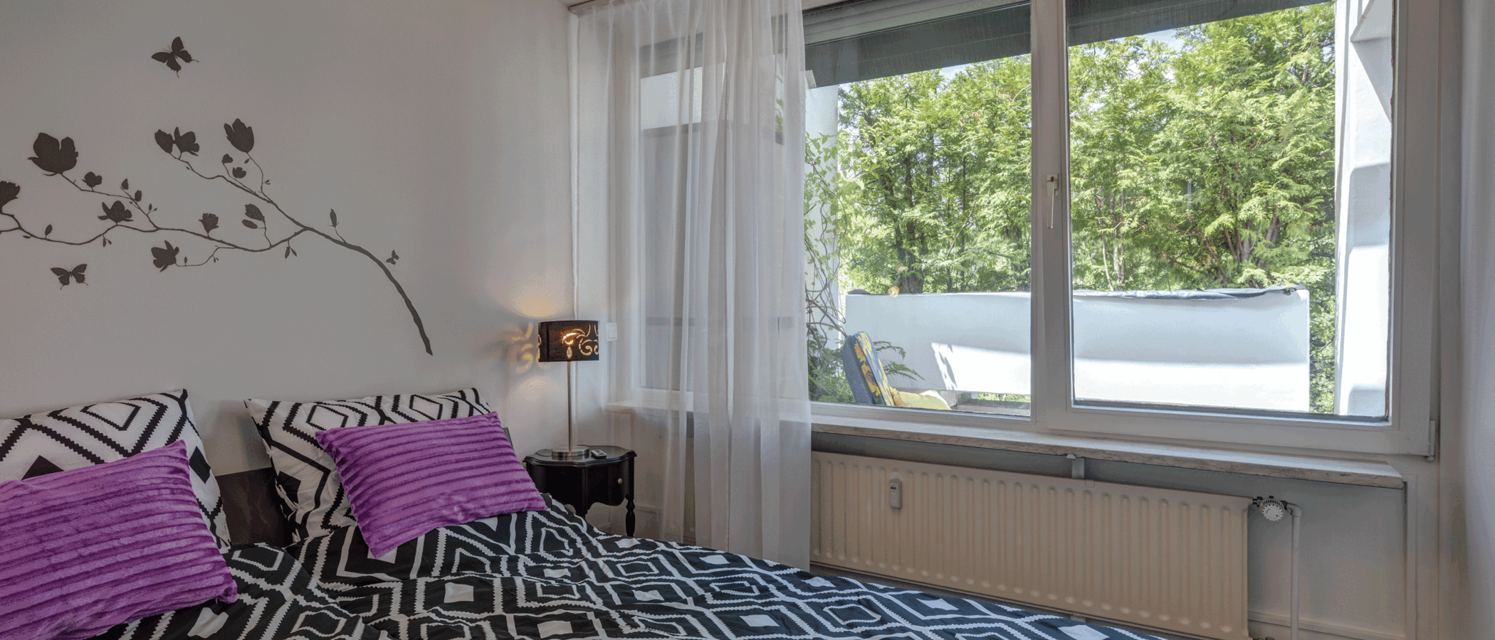 мансардная квартира München Neuhausen 01 спальная комната 2774