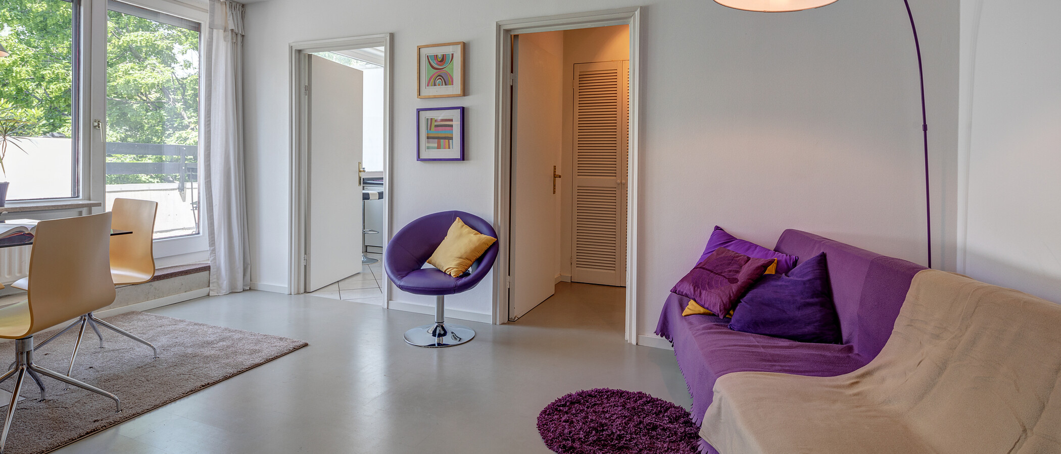 мансардная квартира München Neuhausen 04 гостиная 2774
