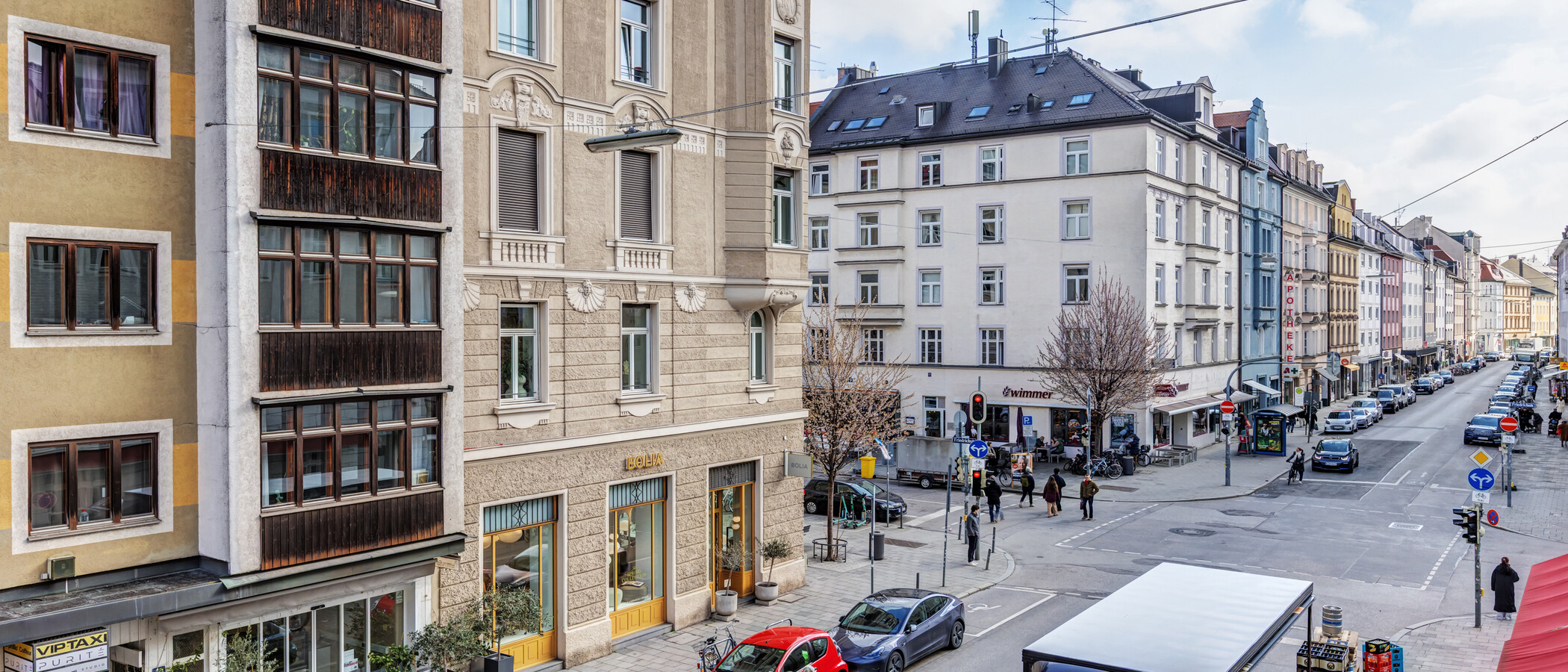 квартира München Schwabing (links der Leopoldstraße) 01 вид из окна 3177