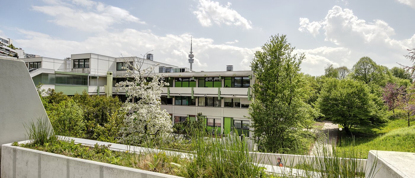 квартира München Olympiadorf 01 вид из окна 3688