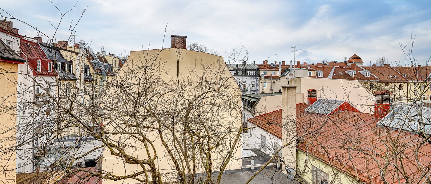 квартира München Schwabing (rechts der Leopoldstraße) 01 вид из окна 4261