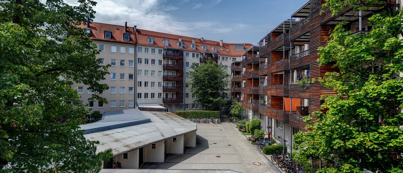 квартира München Schwabing-West (rund um den Hohenzollernplatz) 03 вид из окна 4311