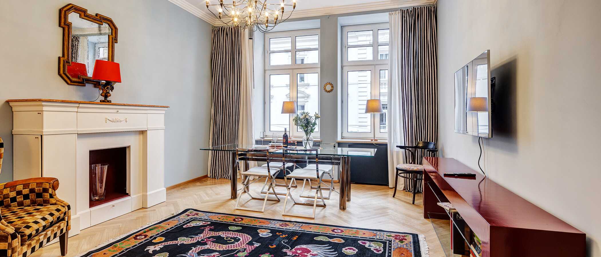 квартира München Lehel 01 гостиная 4375