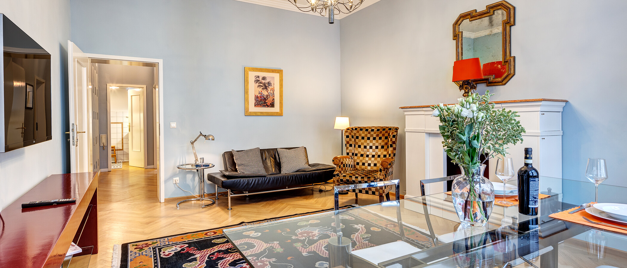 квартира München Lehel 02 гостиная 4375