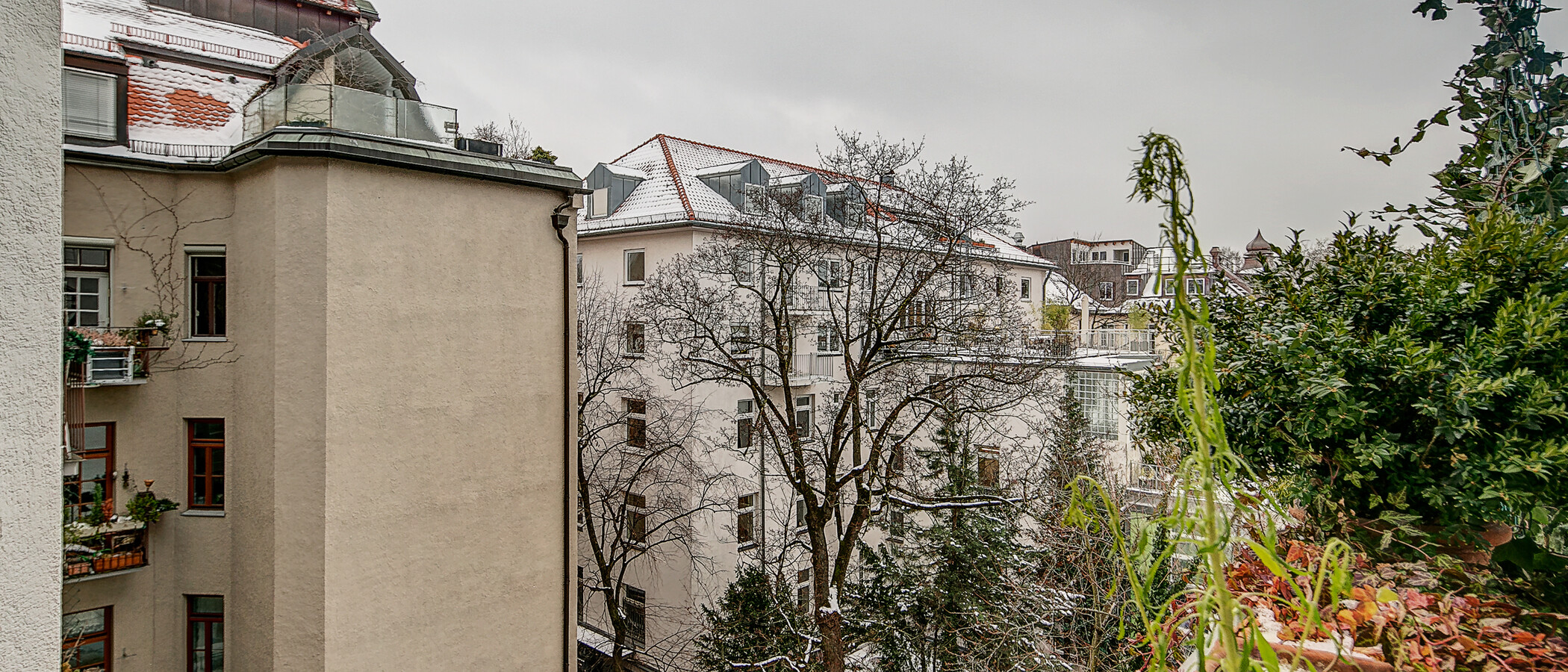 квартира München Schwabing (links der Leopoldstraße) 01 вид из окна 4661