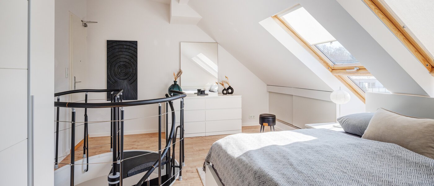 двухэтажная квартира München Au 04 спальная комната 5023