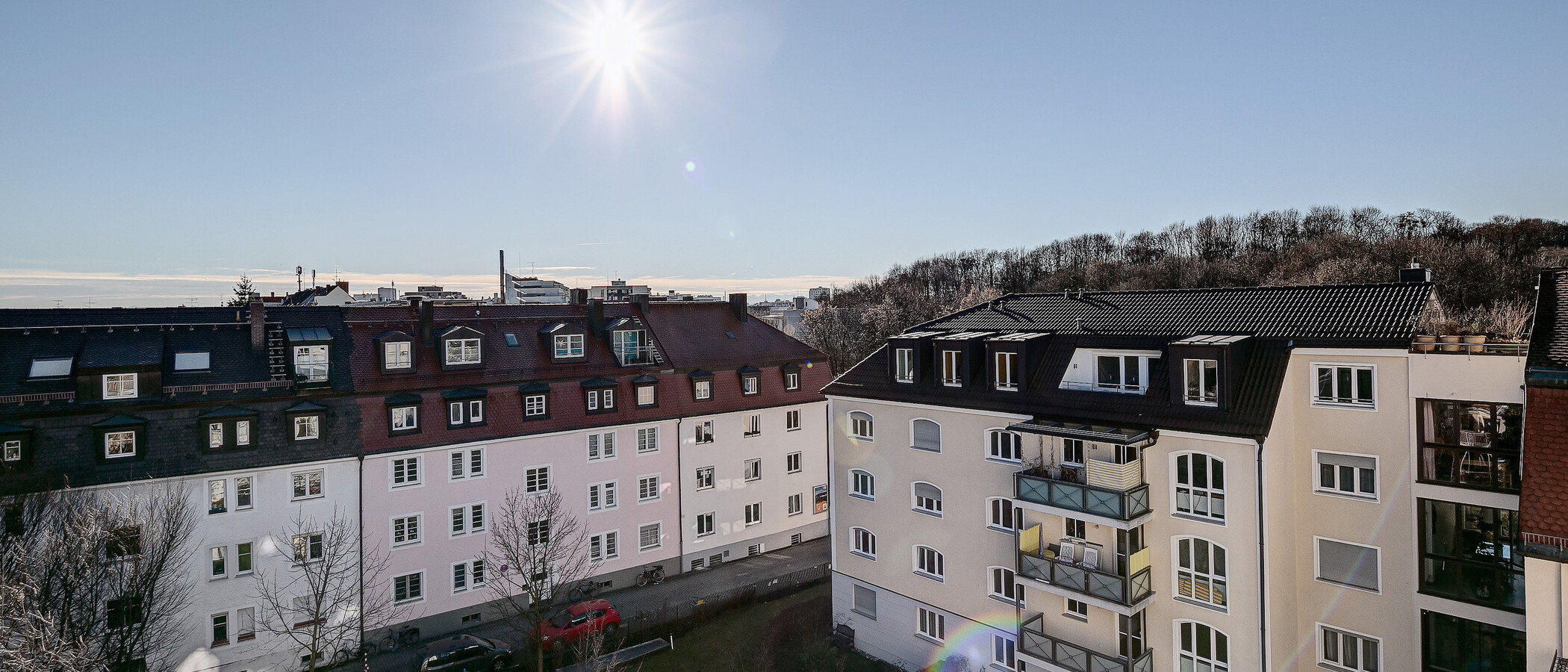 мансардная квартира München Schwabing-West 01 вид из окна 5041