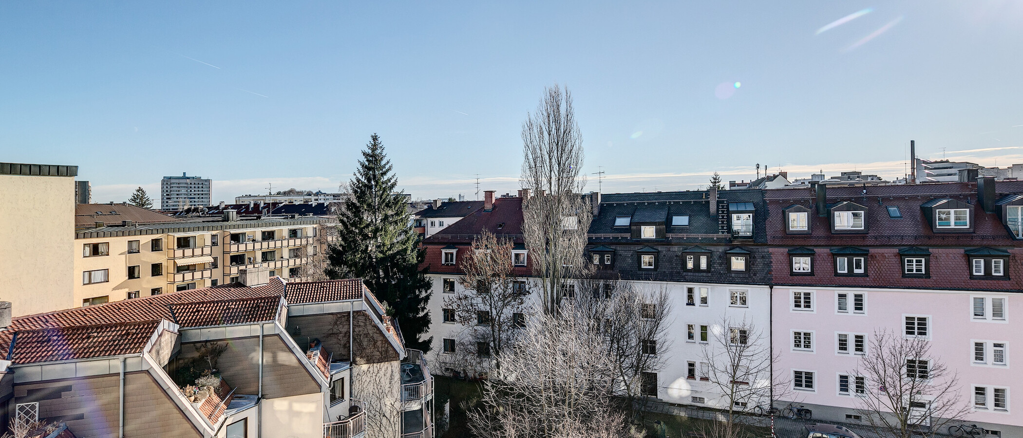 мансардная квартира München Schwabing-West 02 вид из окна 5041