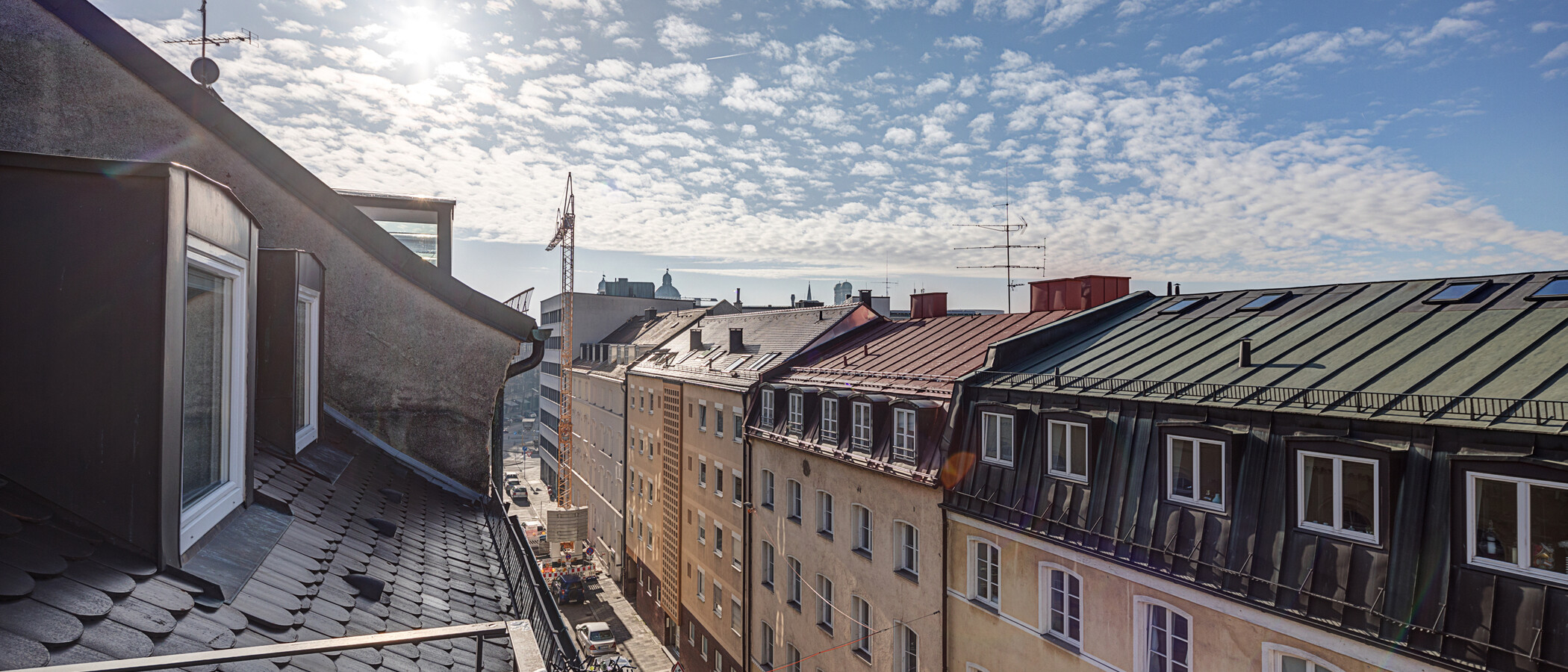 мансардная квартира München Maxvorstadt 03 вид из окна 5221