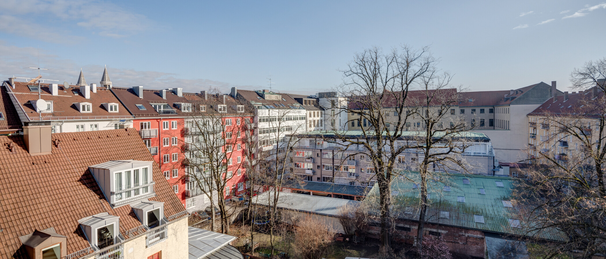 мансардная квартира München Maxvorstadt 05 вид из окна 5221