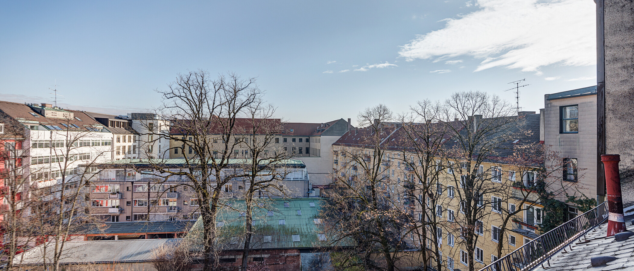 мансардная квартира München Maxvorstadt 06 вид из окна 5221