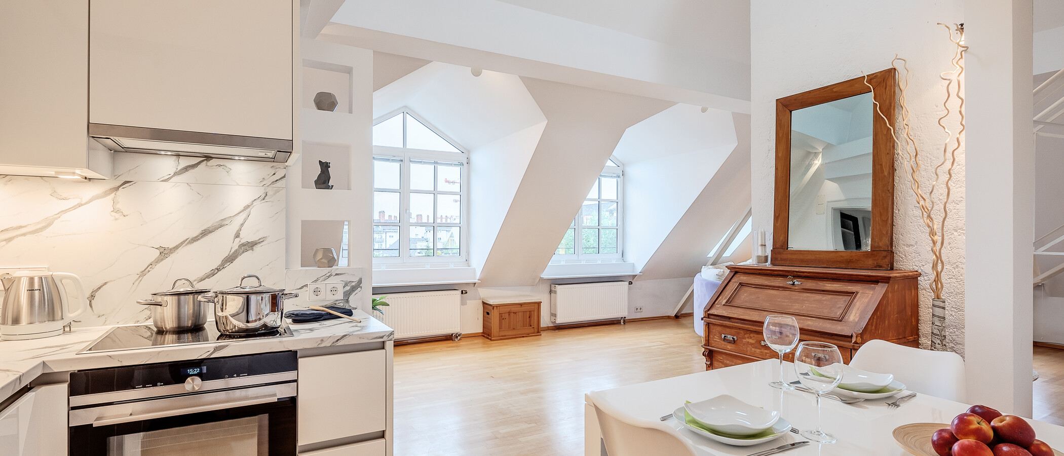 квартира-галерея München Westend 04 кухня 5354
