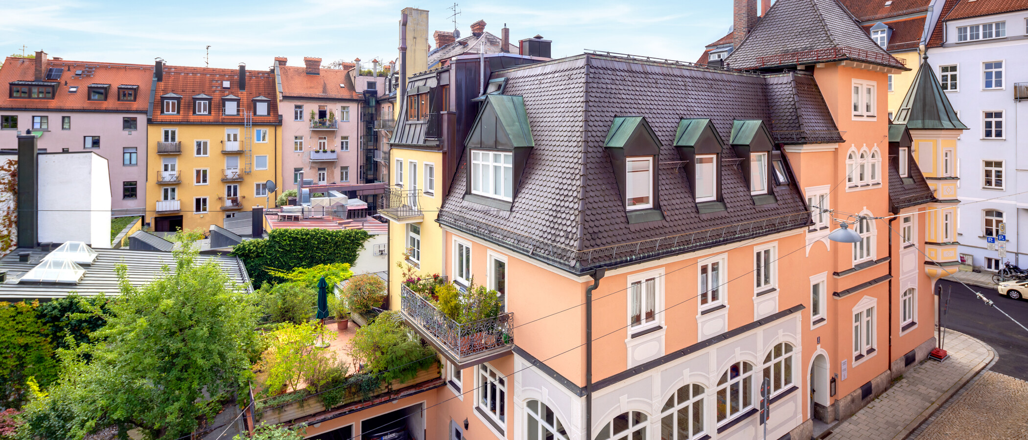 квартира München Schwabing-Nord (zw. Leopoldstraße & Englischen Garten) 01 вид из окна 5577
