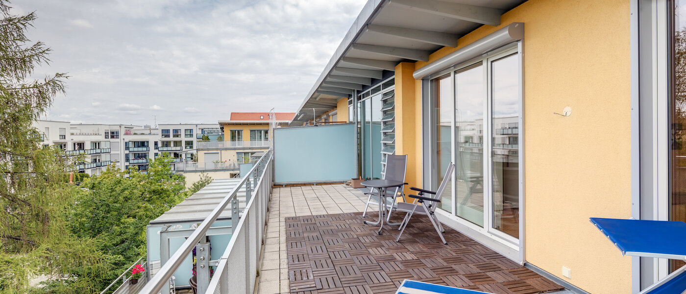 мансардная квартира München Sendling-Westpark 02 терраса с крышей 5946