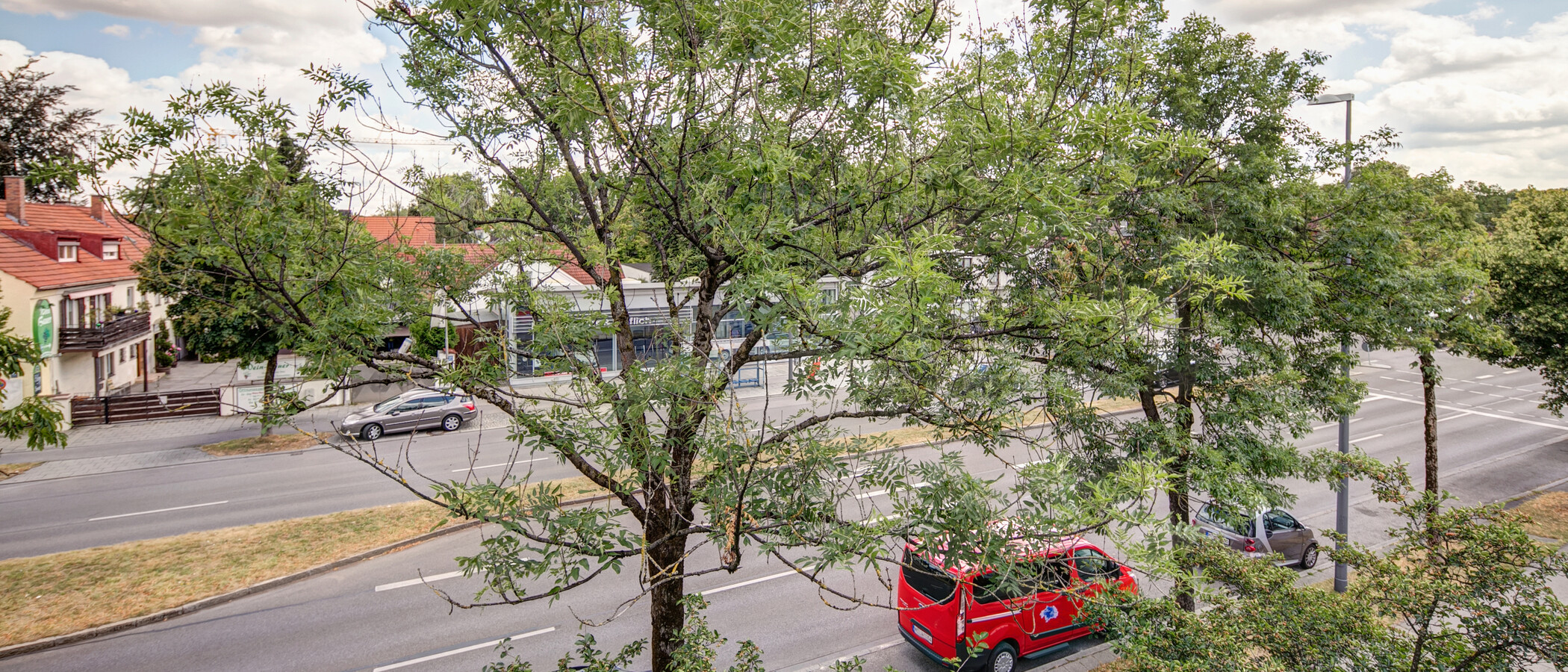 мансардная квартира München Waldtrudering 01 вид из окна 6182