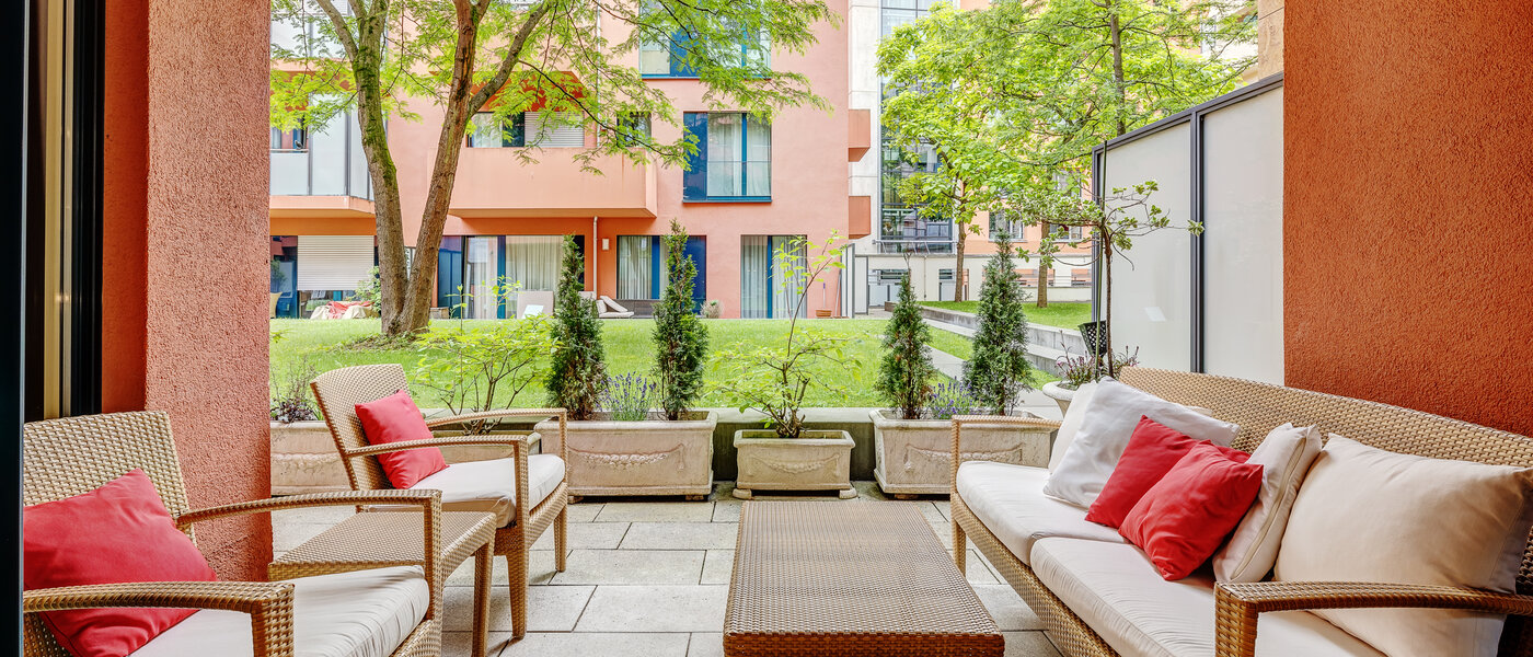 квартира München Schwabing-Nord (zw. Leopoldstraße & Englischen Garten) 01 вид из окна 6300